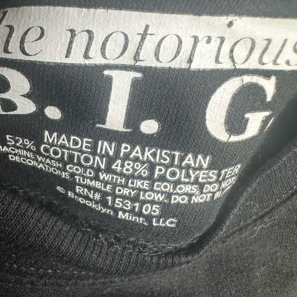 Notorious B.I.G. Kids Black Graphic Sweatshirt 5T - Picture 2 of 5